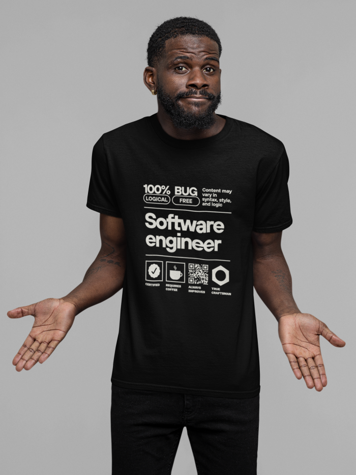 Men's Software Engineer T-Shirt (Black)