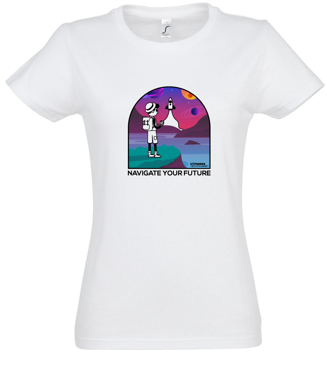 Women's Compass T-Shirt (White)