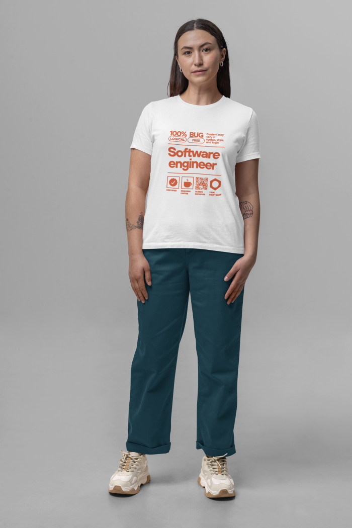 Women's Software Engineer T-Shirt (White)
