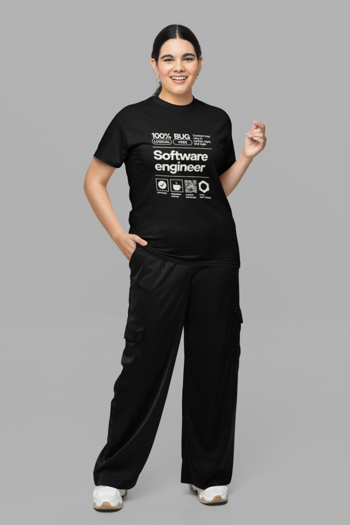 Women's Software Engineer T-Shirt (Black)