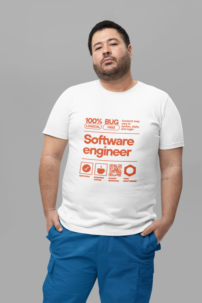 Men's Software Engineer T-Shirt (White)